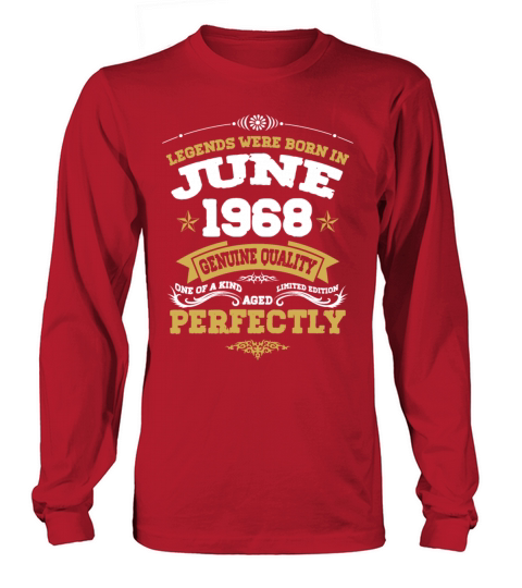 Vintage Aged To Perfection June 1968 Long sleeved Unisex