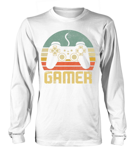 Vintage Retro Gamer Video Game Player Long sleeved Unisex