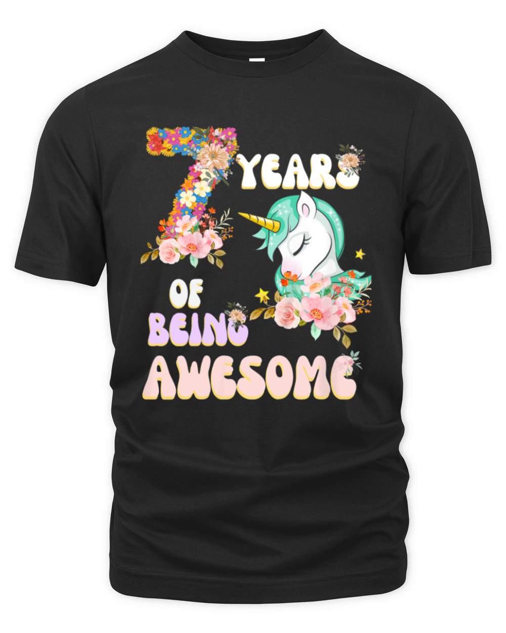7 YEARS OF BEING AWESOMe Organic Unisex T-shirt
