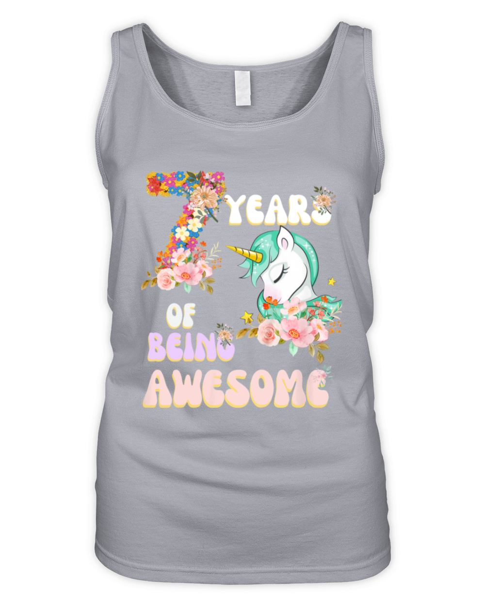7 YEARS OF BEING AWESOMe Organic Women's Tank Top