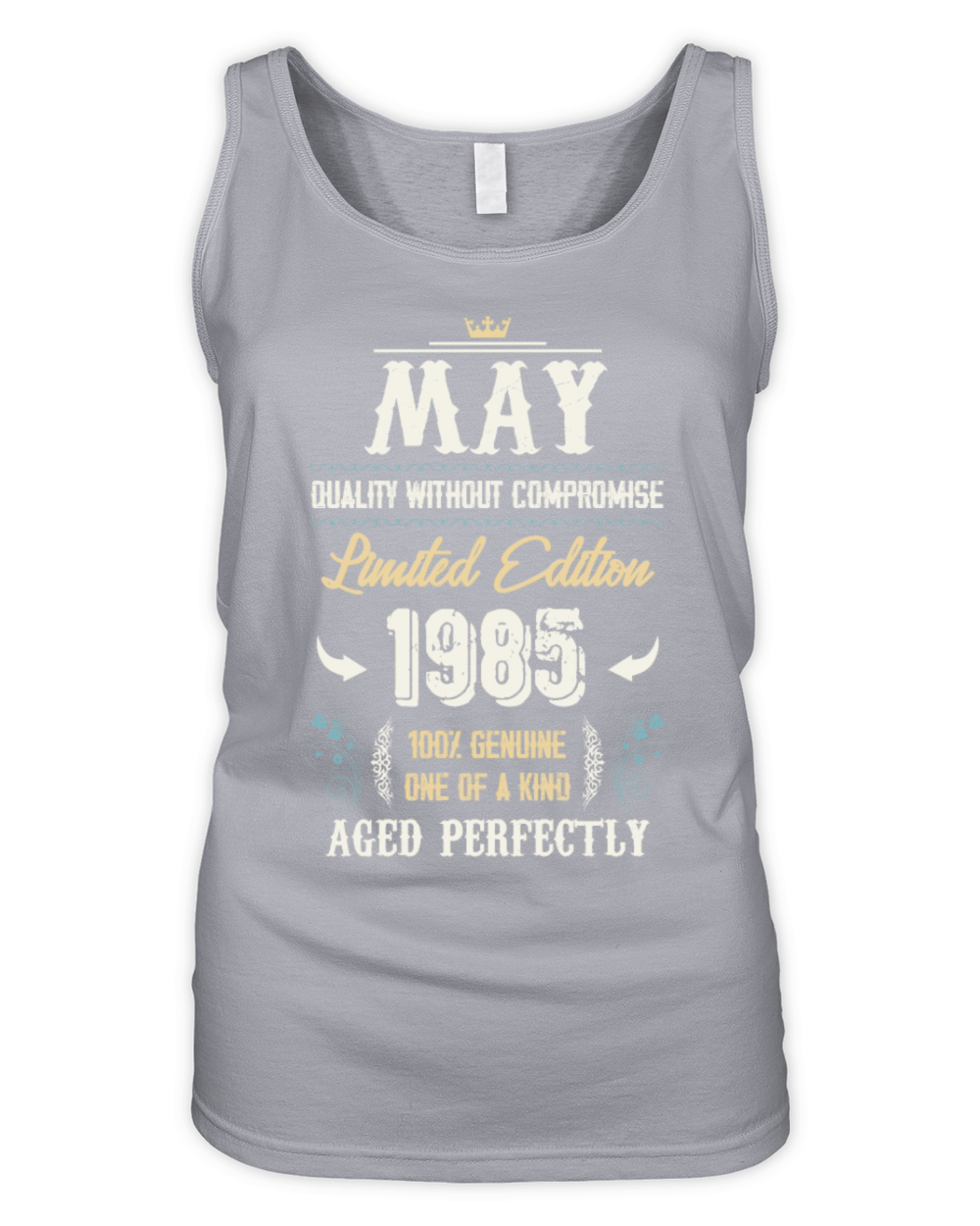 May 1985 Vintage Birthday Present Organic Women's Tank Top