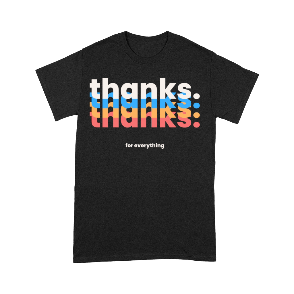 Colorful Thanks Typography Premium T-shirt