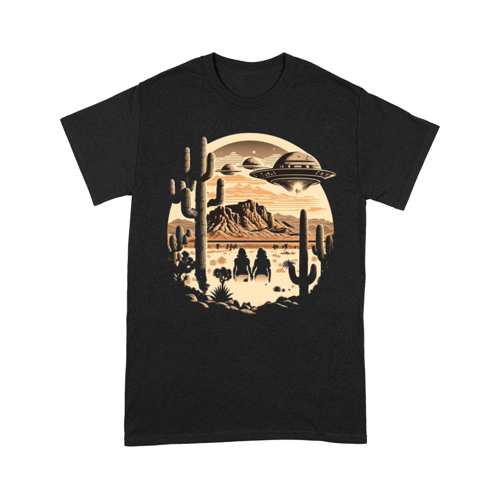 Retro sunset UFO Premium T-shirt