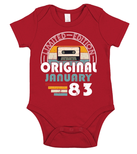 40th birthday january 1983 original 1983 Short Sleeve Baby One-Piece