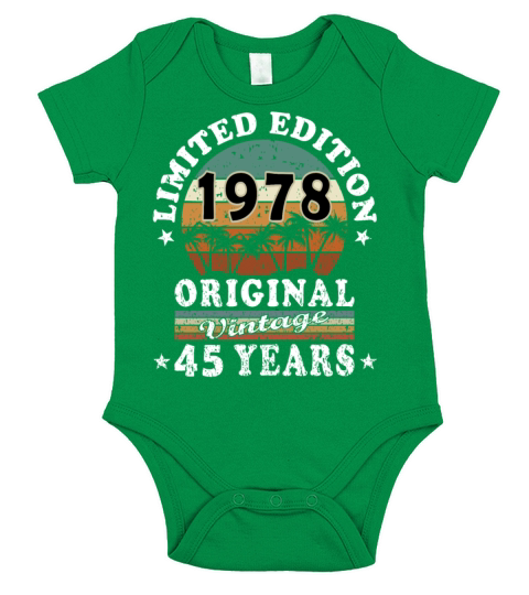 Original May vintage 1978 45th birthday gift Short Sleeve Baby One-Piece