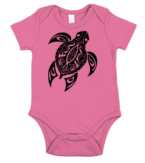 Vintage Abstract Tattoo Turtle Short Sleeve Baby One-Piece