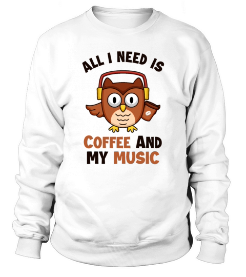 Coffee and my Music Queen Latte Art Barista Coffee Sweatshirt Unisex
