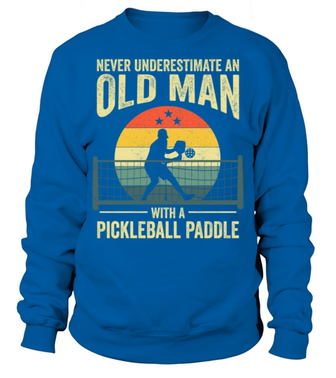 Pickleball Vintage Design For Grandpa Pickleball Sweatshirt Unisex