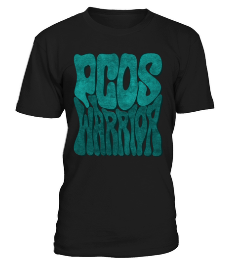 Retro Groovy PCOS WARRIOR Teal Ribbon Awareness T-Shirt Unisex