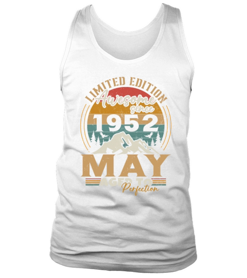 Vintage Born In May 1952 Birthday Gift Tank Top Unisex