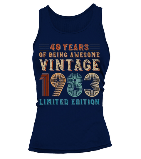 40 years of being awesome vintage 1983 limited edi Tank top Woman