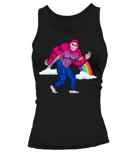 Bi Pride Bisexual Flag Bigfoot Subtle LGBTQ Tank top Woman