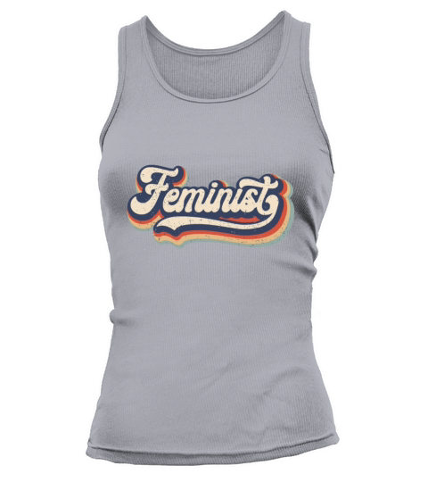 Feminist - Retro 70s Vintage Rainbow - Feminism Gi Tank top Woman