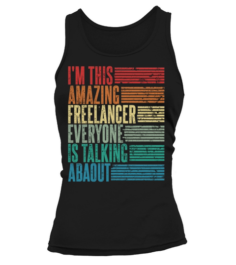Vintage Freelancer Profession Gift Retro Tank top Woman