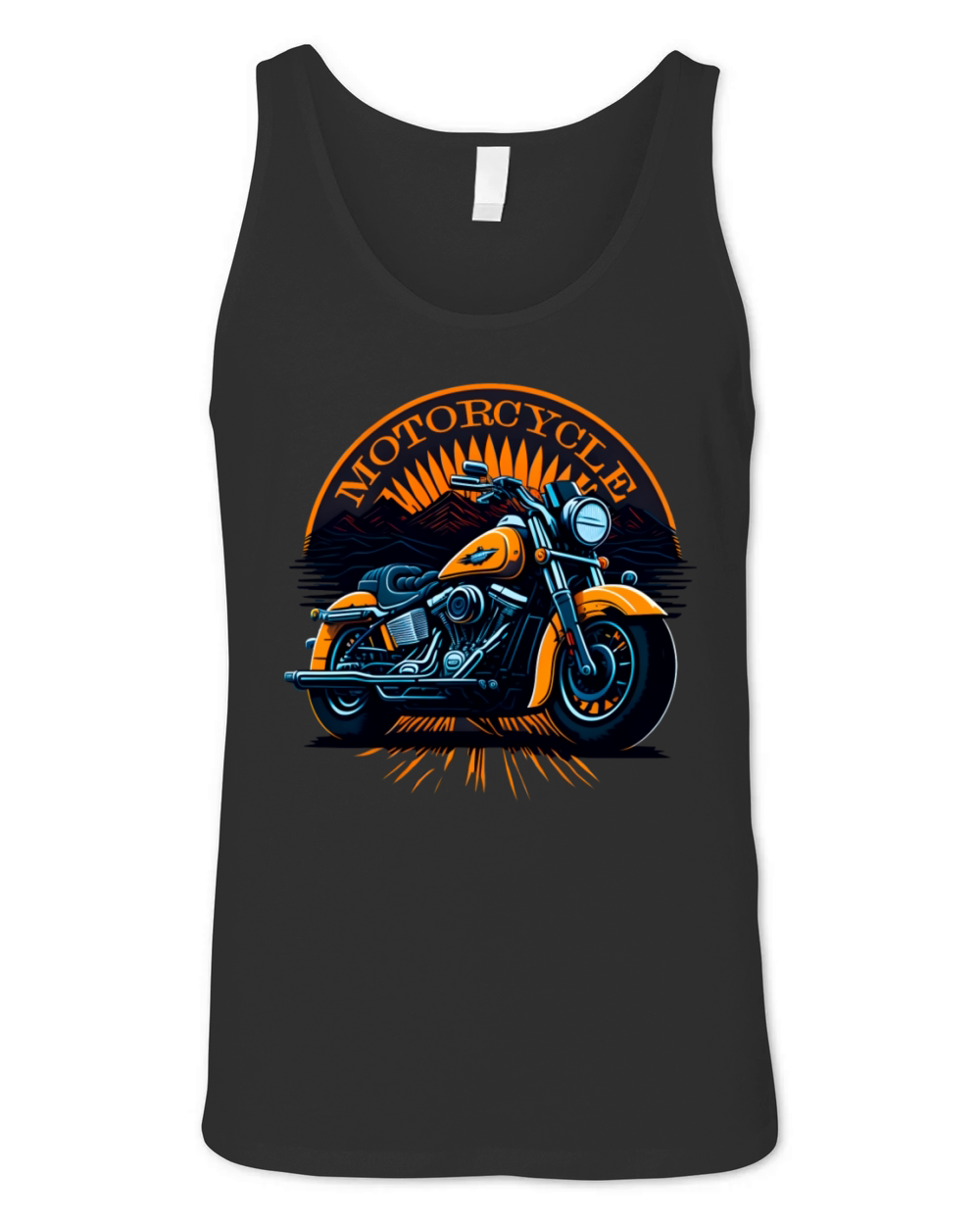 Motorcycle Retro illustration Unisex Jersey Tank