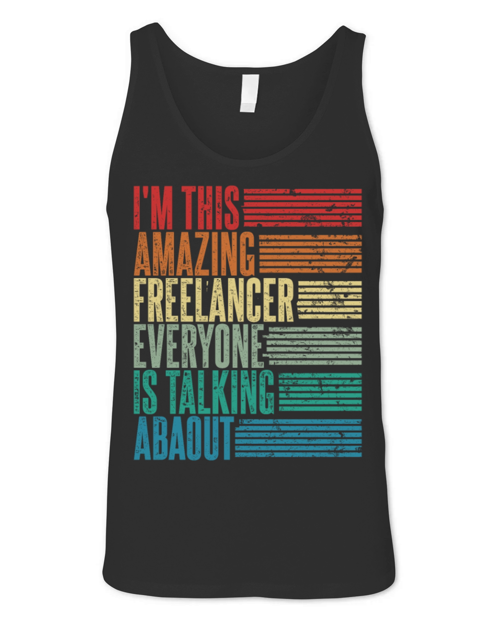 Vintage Freelancer Profession Gift Retro Unisex Jersey Tank
