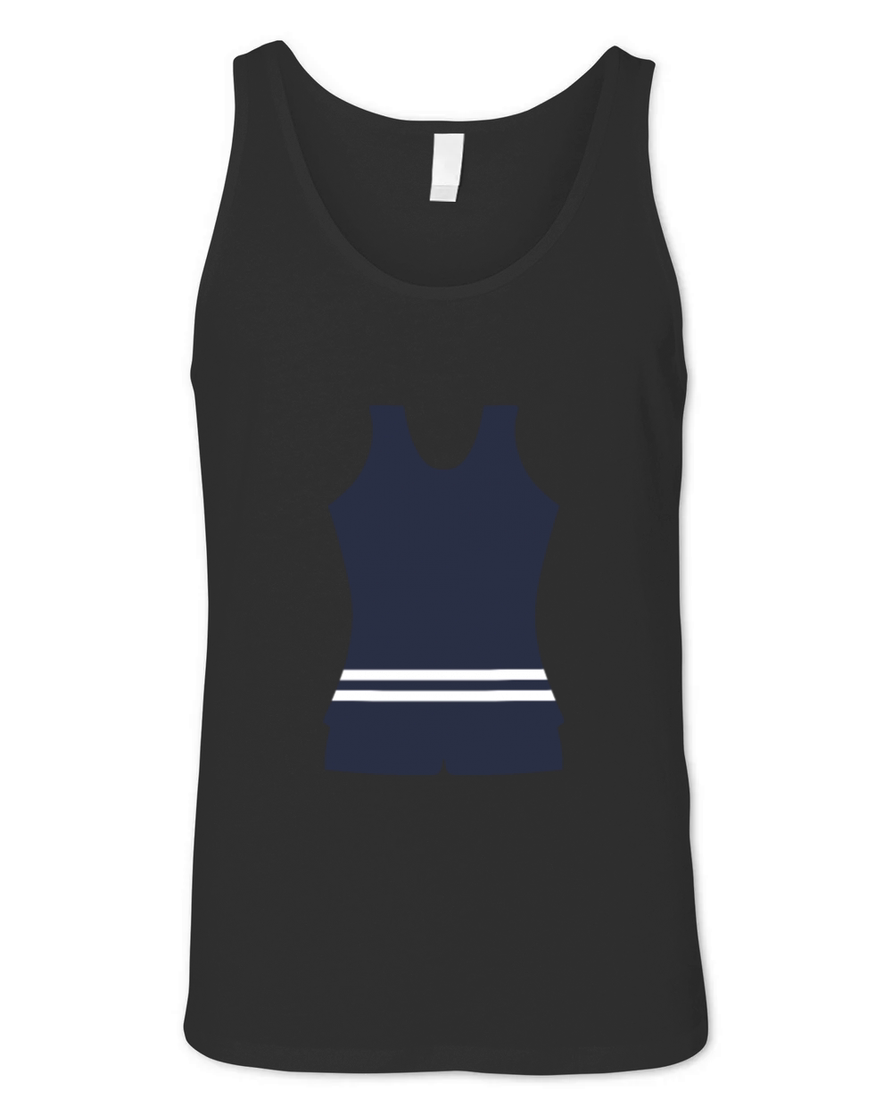 Vintage Navy Blue Bathing Suit Unisex Jersey Tank