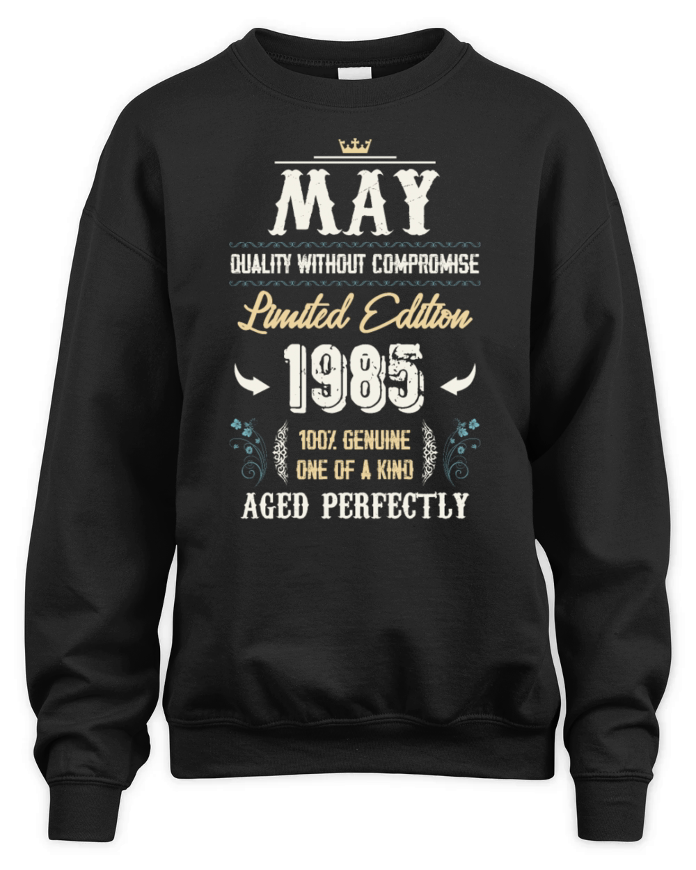 May 1985 Vintage Birthday Present Unisex Premium Crewneck Sweatshirt