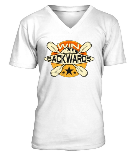 Rowing Win Backwards Water Sports Oarsmen Rower V-Neck T-shirt
