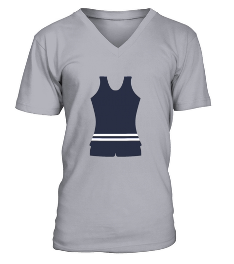 Vintage Navy Blue Bathing Suit V-Neck T-shirt