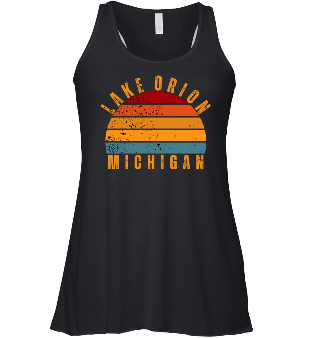 Lake Orion Michigan Vintage Retro Women's Flowy Tank Top