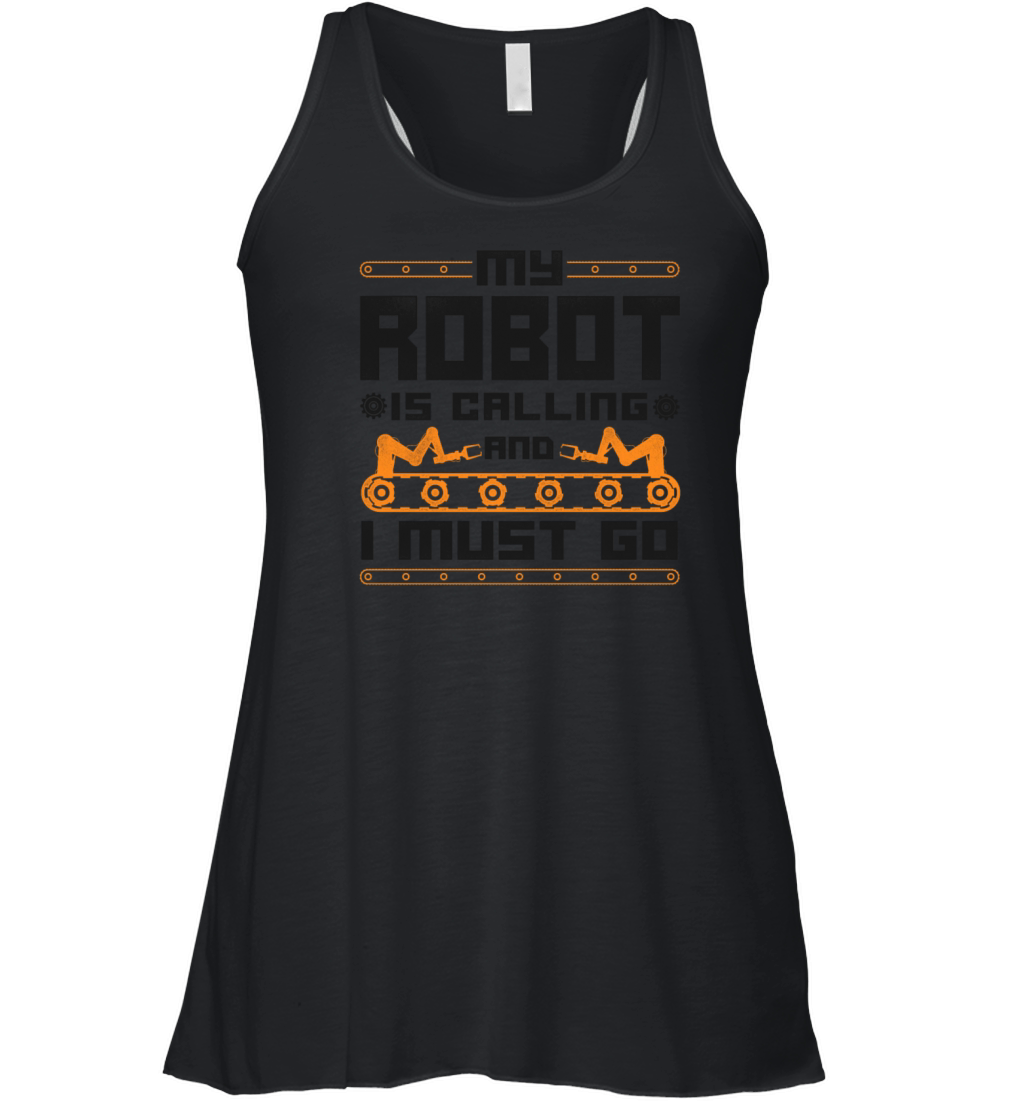 Robot Robotics Engineer Vintage My Women's Flowy Tank Top