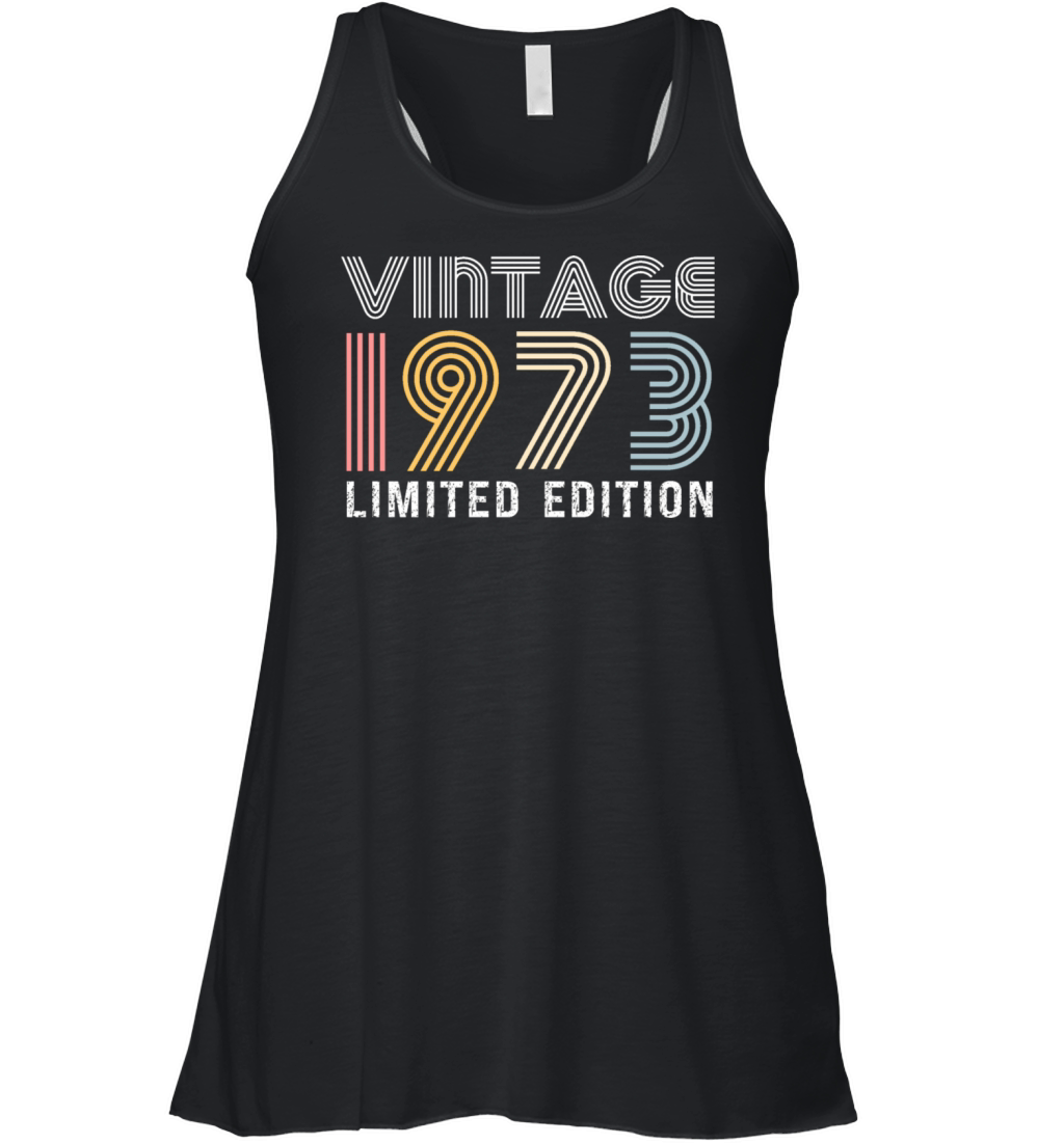 vintage 1973 limited edition vintage 50th birthday Women's Flowy Tank Top
