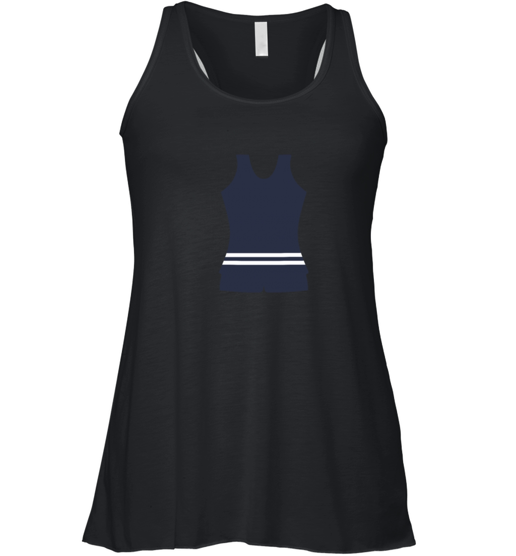 Vintage Navy Blue Bathing Suit Women's Flowy Tank Top