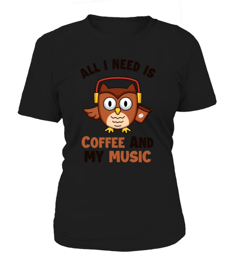 Coffee and my Music Queen Latte Art Barista Coffee Women's T-Shirt