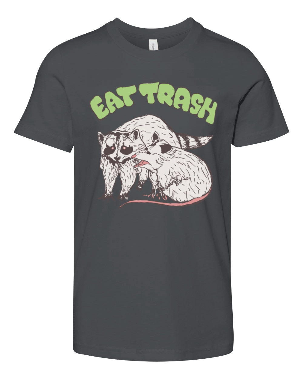 funny animals saying raccoon rat quote sarcastic Youth Unisex Jersey Tee