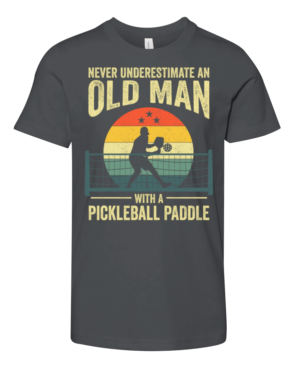 Pickleball Vintage Design For Grandpa Pickleball Youth Unisex Jersey Tee