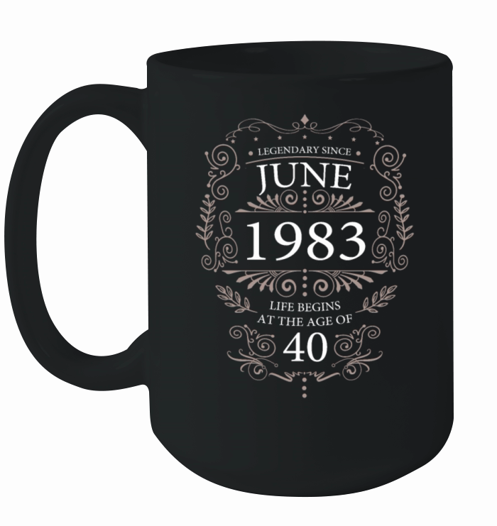 40th Birthday Gifts June 1983 Vintage Ceramic Mug