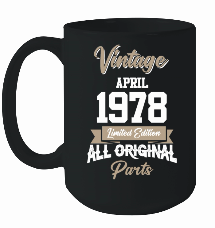 April 1978 Vintage Birthday Present Ceramic Mug