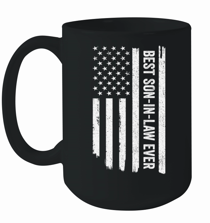 Best Son-In-Law Ever US American Vintage Flag Pun Ceramic Mug