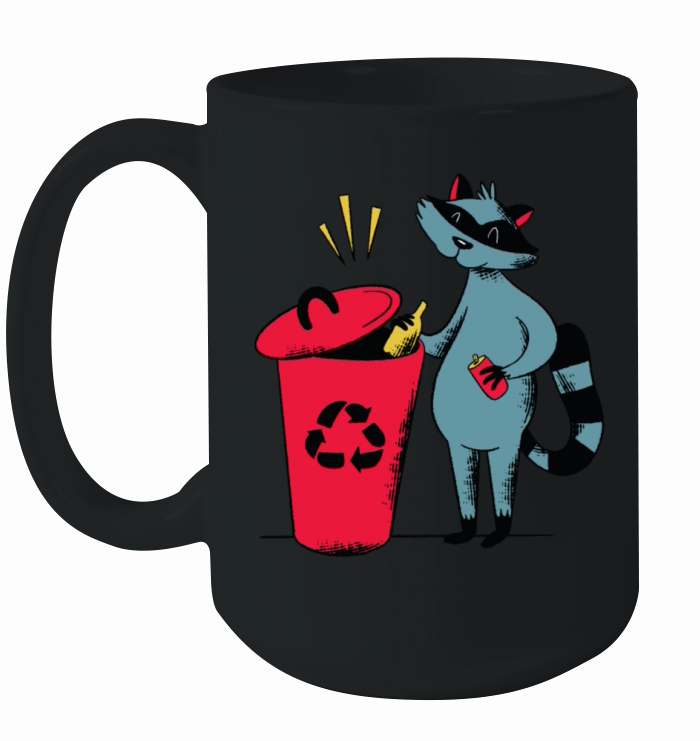 Recycling Raccoon Recycle Shirt Recycling Ceramic Mug