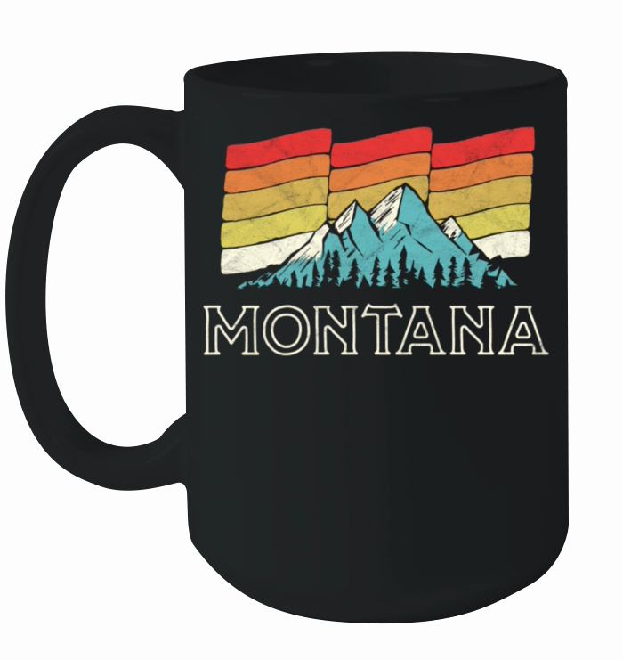 Retro Montana Mountains Vintage Ceramic Mug