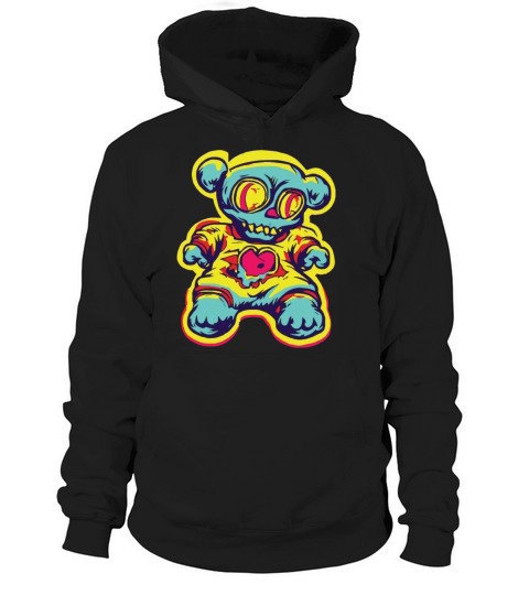 Horror Scary Bear Halloween Nosferatu Bear Hoodie Unisex