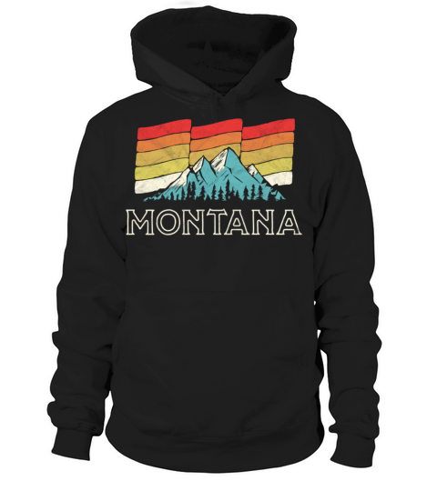 Retro Montana Mountains Vintage Hoodie Unisex