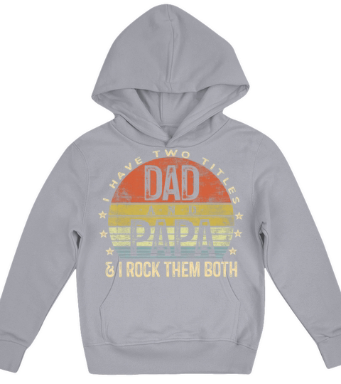 Dad And Papa I Rock Them Both Vintage Kids Hoodie
