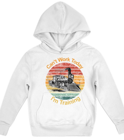 I m Training Railroad Fan Vintage Steam Train Kids Hoodie