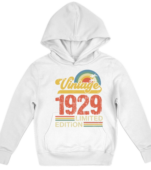 Retro Vintage 1929 Limited Edition Kids Hoodie