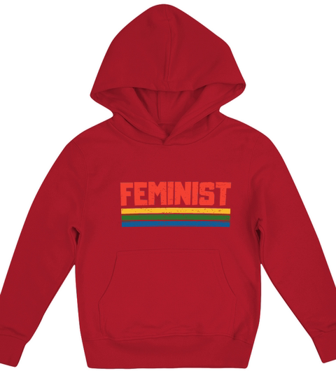 Retro vintage feminist 70s feminismgender equality Kids Hoodie