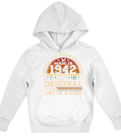 Vintage Birthday Gift Idea Original 1942 Kids Hoodie