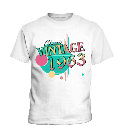 Original 1963 vintage born vintage birthday Kids T-Shirt