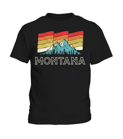 Retro Montana Mountains Vintage Kids T-Shirt
