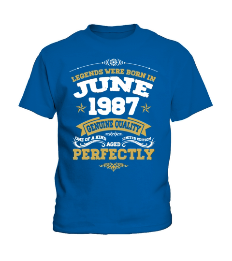 Vintage Aged To Perfection June 1987 Kids T-Shirt