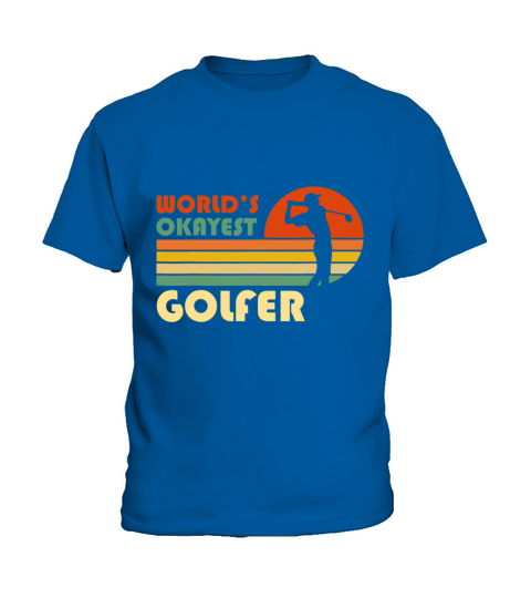 Worlds Okayest Golfer - Funny Golf Retro Vintage Kids T-Shirt