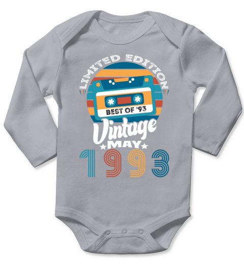 1993 - Vintage 1993 - Fantastic since 1993 Long Sleeve Baby One-Piece