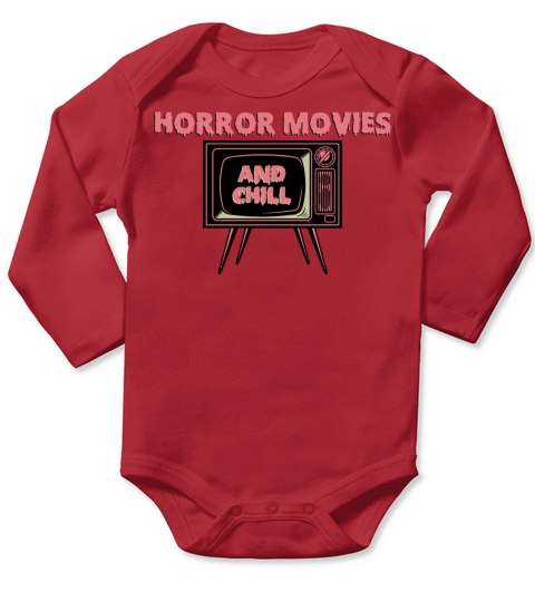 Horror Movies And Chill Long Sleeve Baby One-Piece