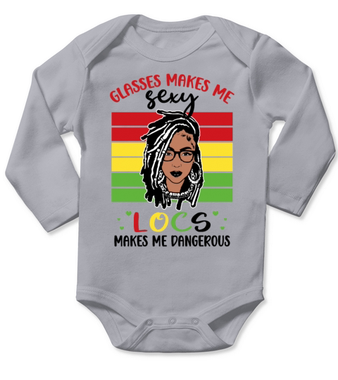 Its the Locs For Me - Afro Hair Black American Long Sleeve Baby One-Piece